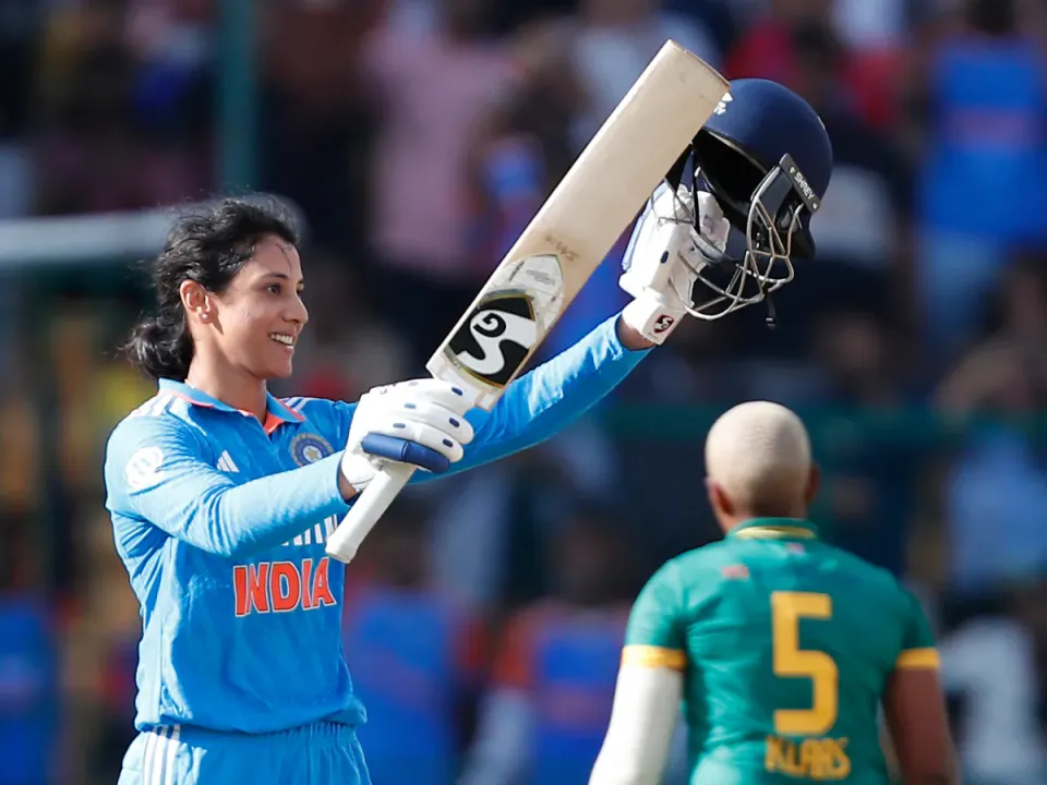 Smriti Mandhana after her century against South Africa -sportzpoint.com