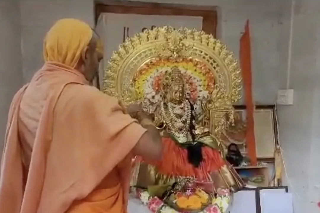  Navratri Puja held at historic Sharad Temple in LOC after 75 years