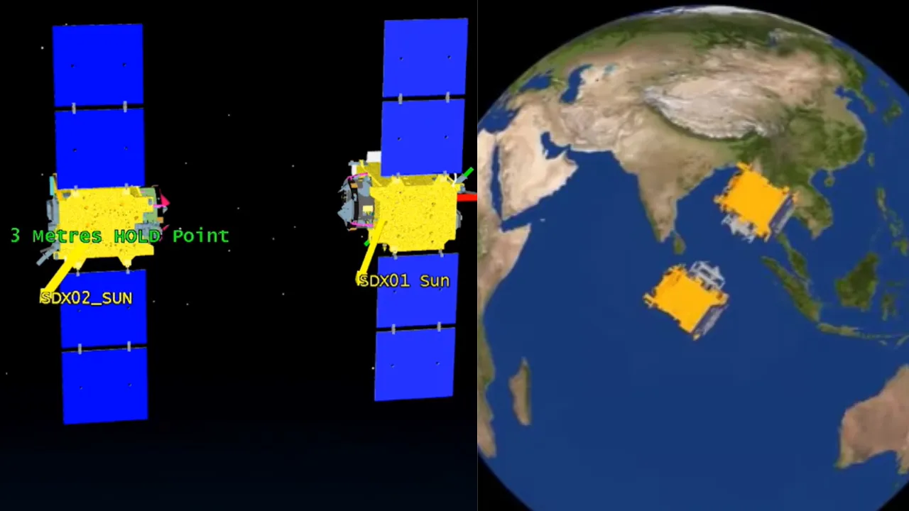  ISRO shares video of historic satellite docking in SpaDeX mission Photograph: (X: @isro  (Screengrab)) 