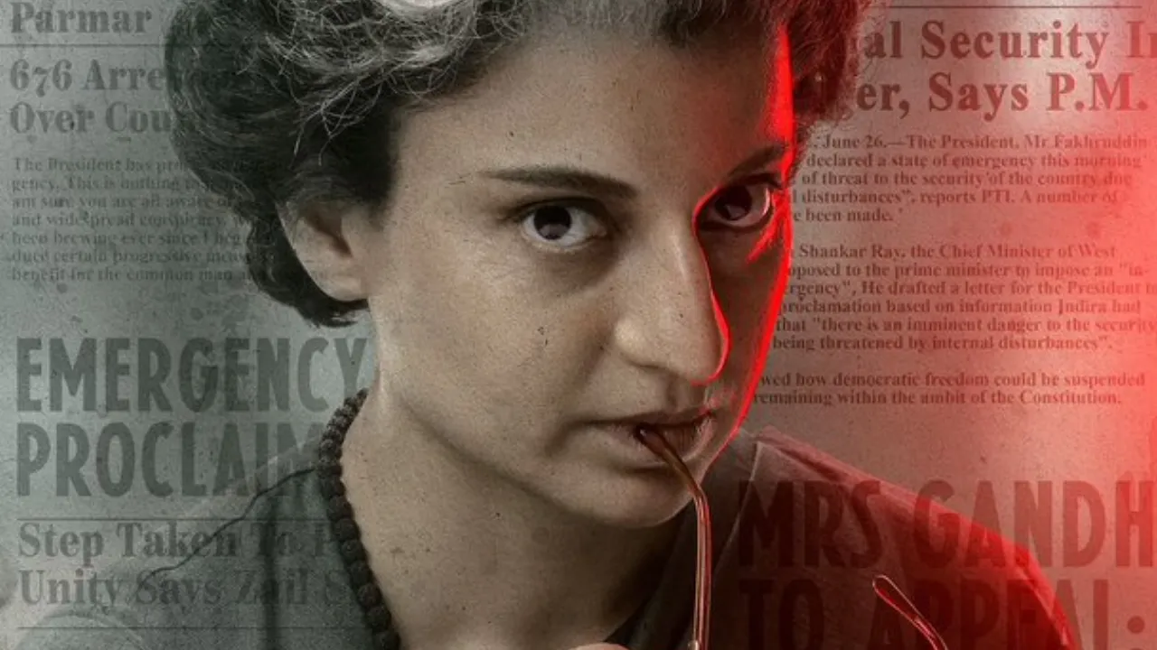  Kangana Ranaut in the poster of Emergency Photograph: (X) 