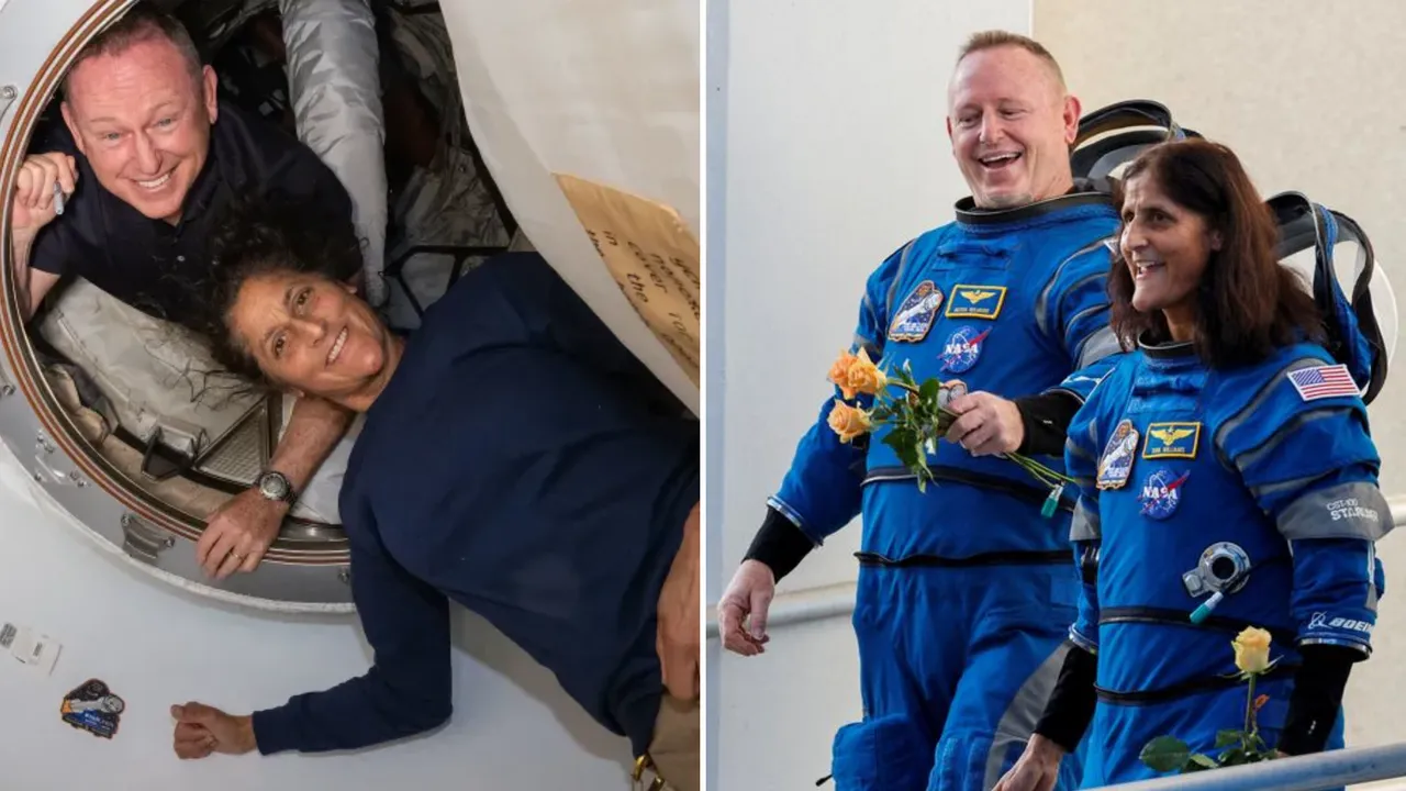 NASA astronauts Sunita Williams and Butch Wilmore Photograph: (AFP, Reuters) 
