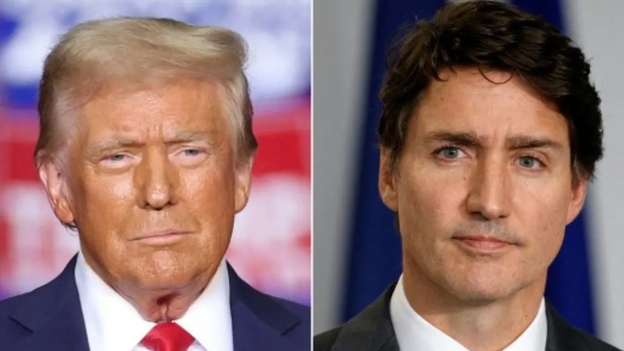  US President Donald Trump and Canadian Prime Minister Justin Trudeau Photograph: (AFP) 