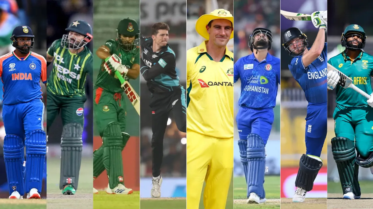  Champions Trophy 2025: All squads Photograph: (BCCI/ACB/PCB/AFP/BCB/ICC) 