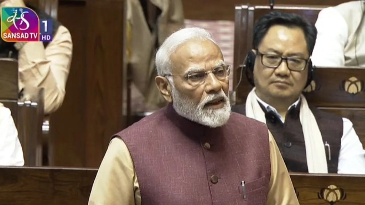  Prime Minister Narendra Modi. Photograph: (Sansad Tv) 