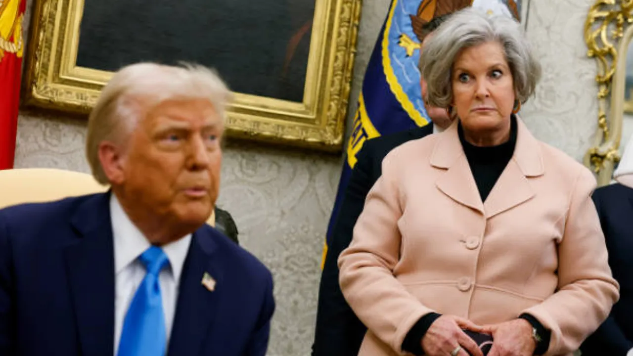  'Already regretting taking this job': Susie Wiles' wide-eye stare at Trump while he announces 'jaw-dropping' plan for Gaza  Photograph: (X) 