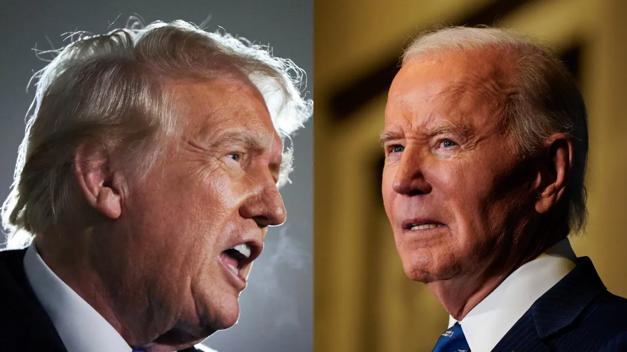  US President Donald Trump and former President Joe Biden Photograph: (Reuters) 