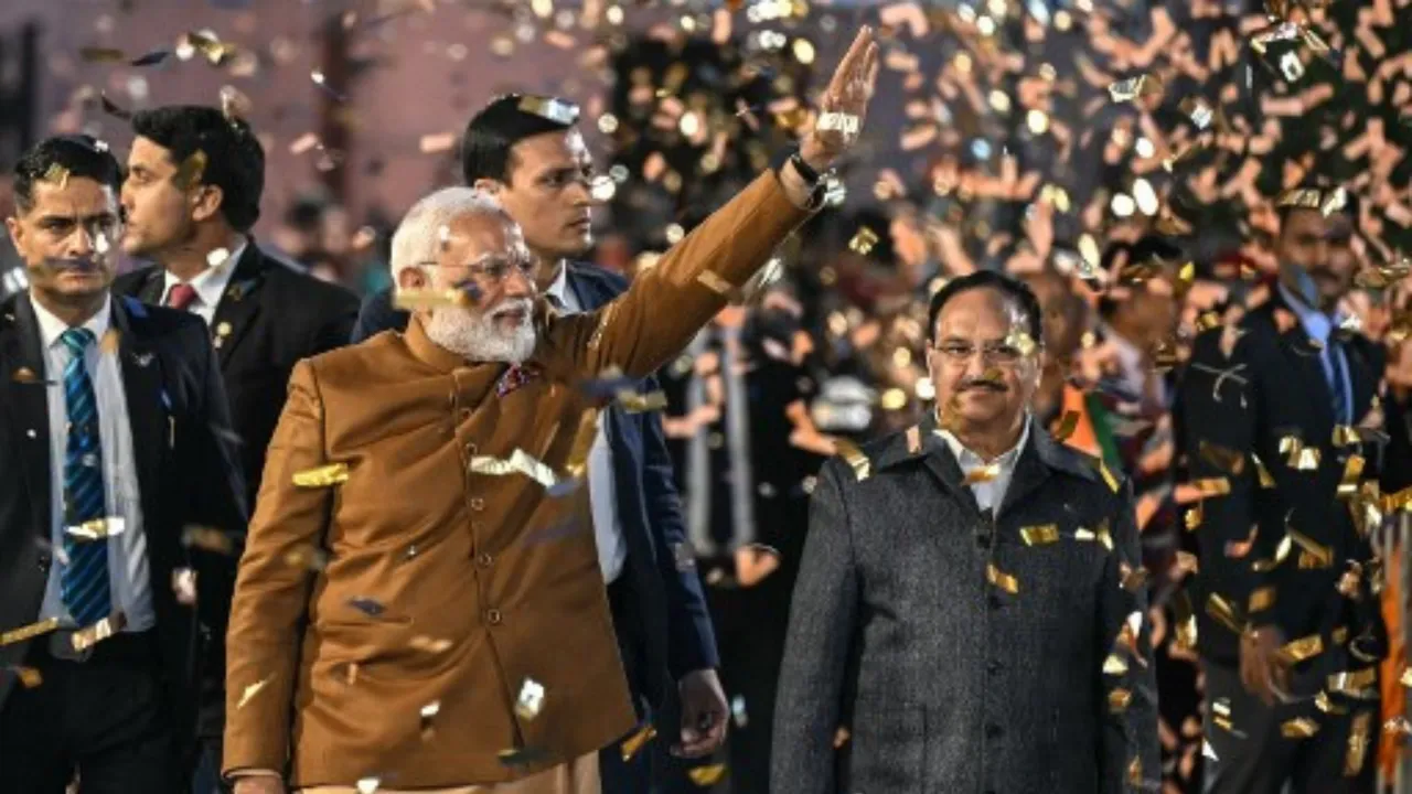  PM Modi victory speech Photograph: (AFP) 