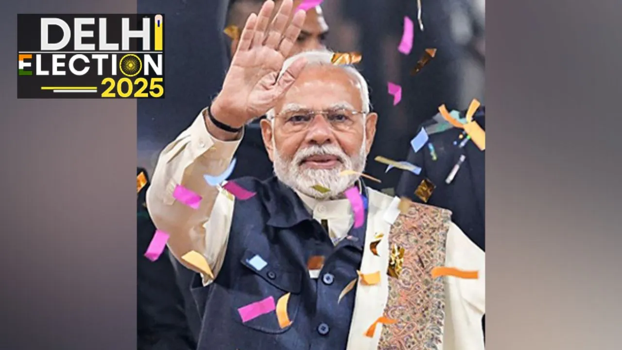  Delhi Election Results 2025: PM Modi reacts to BJP's victory Photograph: (ANI) 