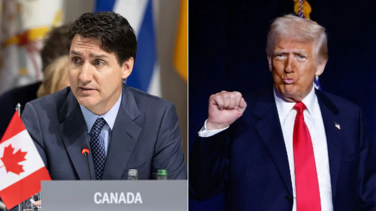  Justin Trudeau and Donald Trump Photograph: (Justin Trudeau and Donald Trump. ) 
