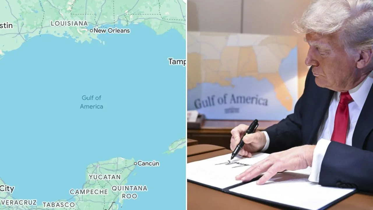  Google has officially updated the name of ‘Gulf of Mexico’ to ‘Gulf of America’ in the US. Photograph: (Google/AFP) 