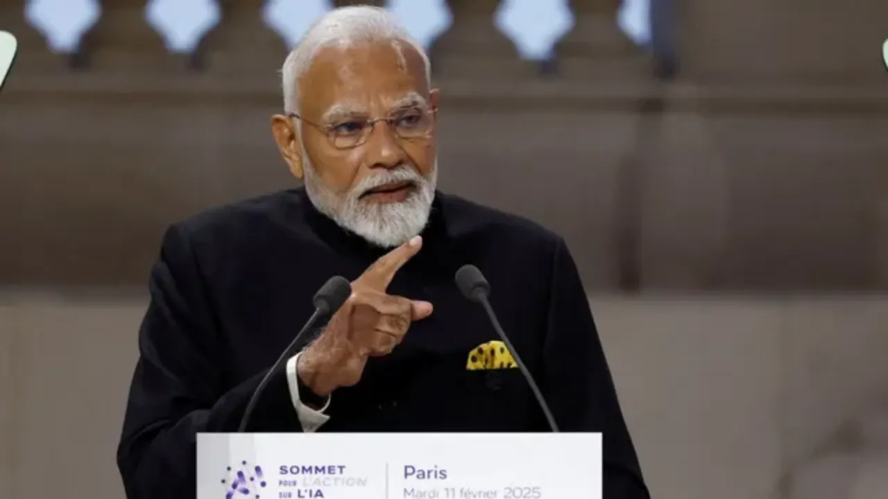  PM Modi at AI Summit in Paris Photograph: (Reuters) 