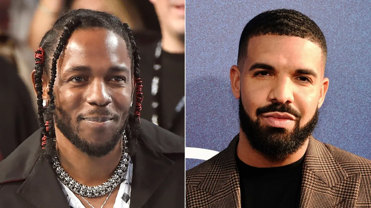  File images of Kendrick Lamar and Drake Photograph: (AP) 