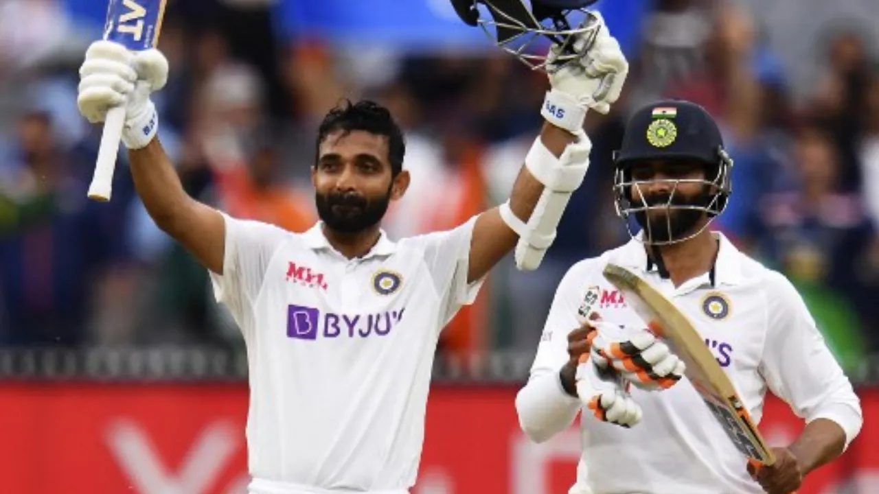  Ranji Trophy: Ajinkya Rahane hits 109 on 200th first-class appearance as Mumbai-Haryana tie hangs in balance Photograph: (AFP) 