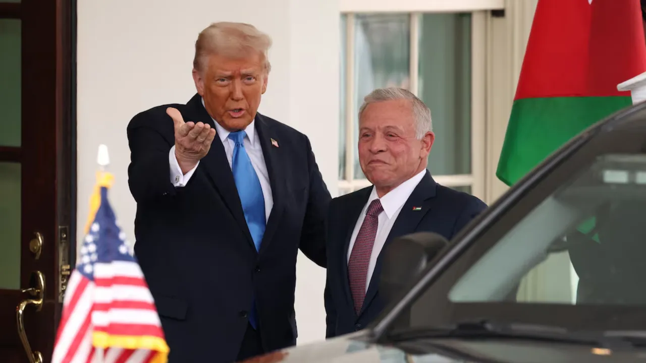  During the meet, Jordan's King Abdullah II told US President Donald Trump that his country was ready to take in some 2,000 sick children from war-torn Gaza. Photograph: (Reuters) 