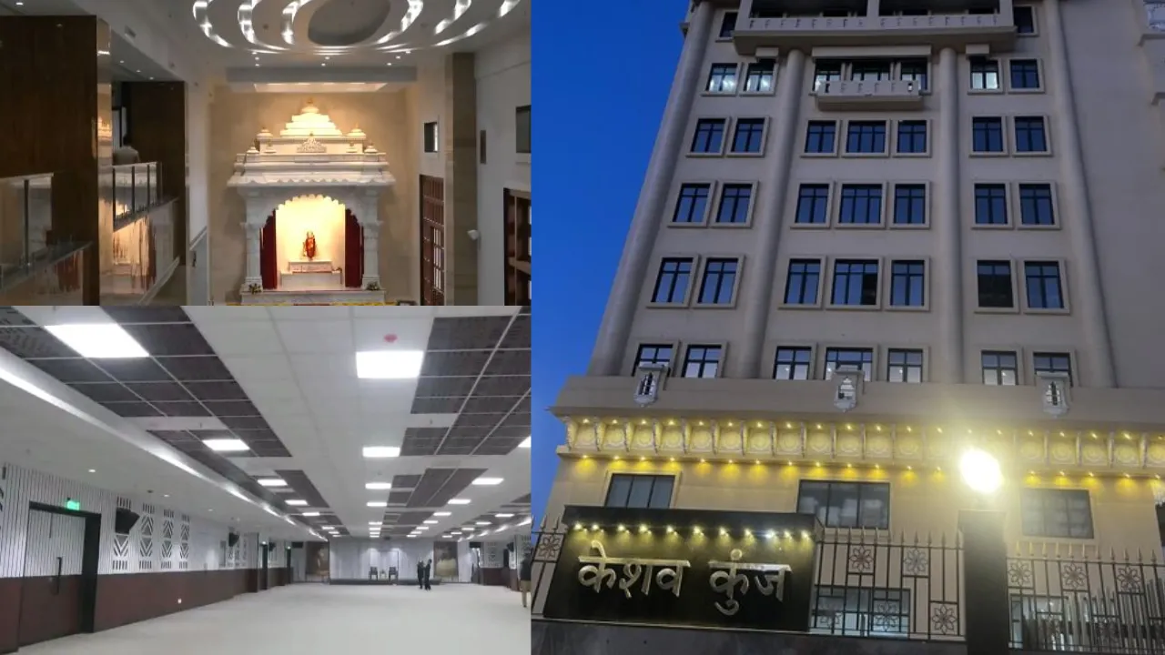  The office is based in New Delhi's Keshav Kunj area and cost ₹1500 million (over $17 million) - an amount entirely by public contribution.  Photograph: (ANI) 