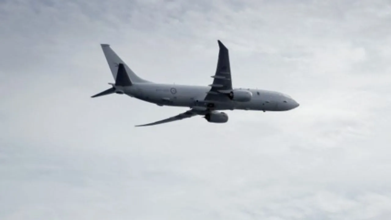  A handout photo released by the Australian Defence Force shows a Royal Australian Air Force P-8A Poseidon aircraft. Photograph: (AFP) 