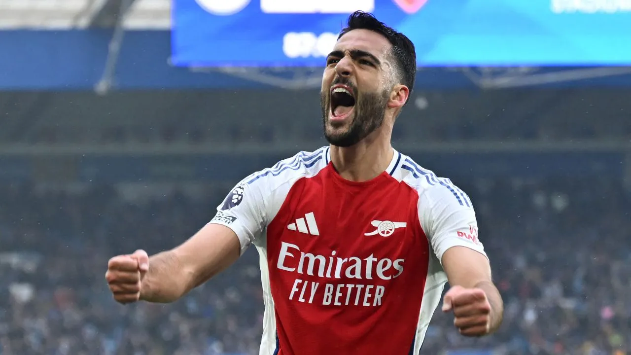  PL Merino’s brace helps Arsenal beat Leicester as Gunners close gap with leaders Liverpool Photograph: (AFP) 