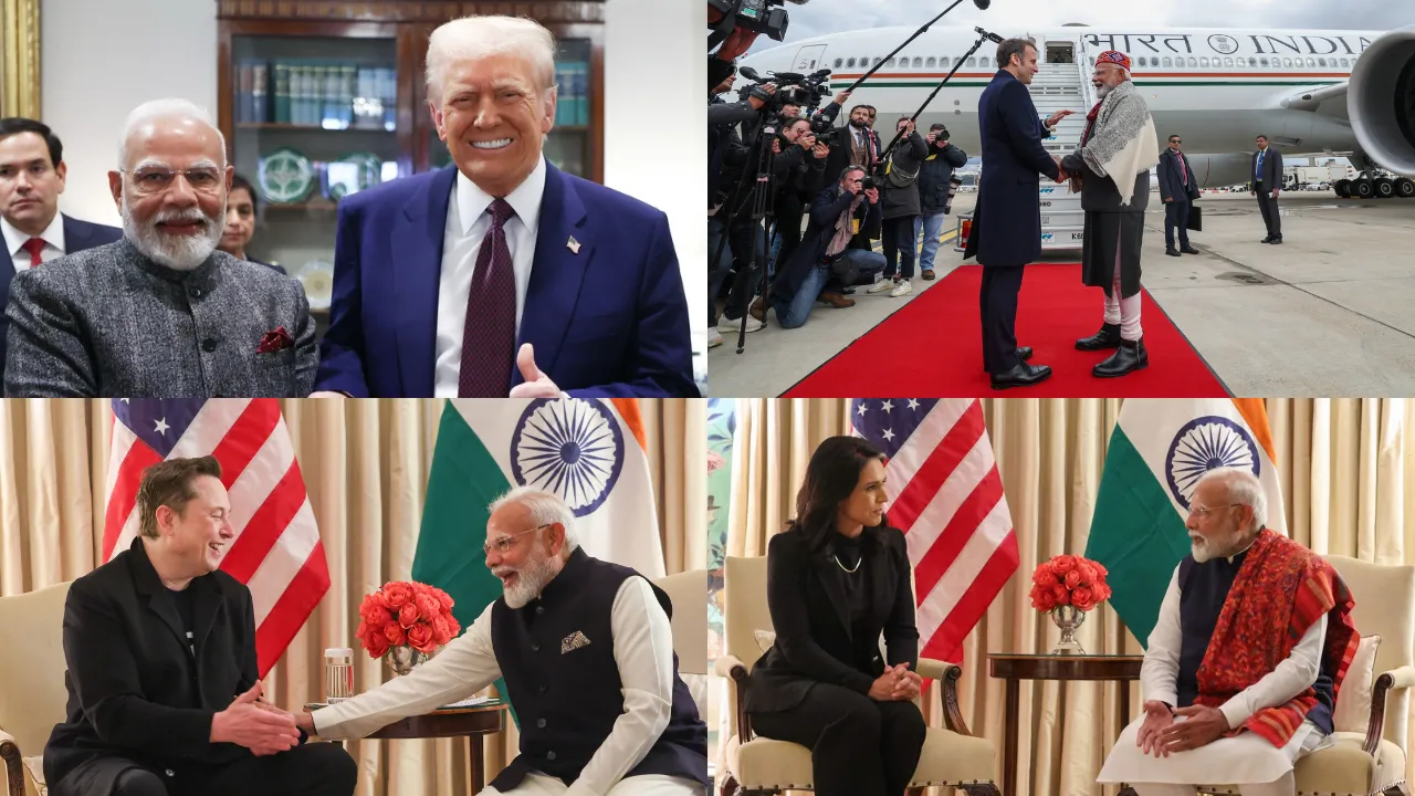  PM Mod two nation tour Photograph: (Combination of images from X/narendramodi) 
