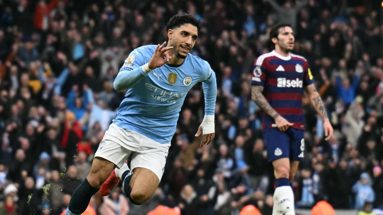  PL Omar Marmoush’s maiden hat-trick powers Manchester City back into top four Photograph: (AFP) 