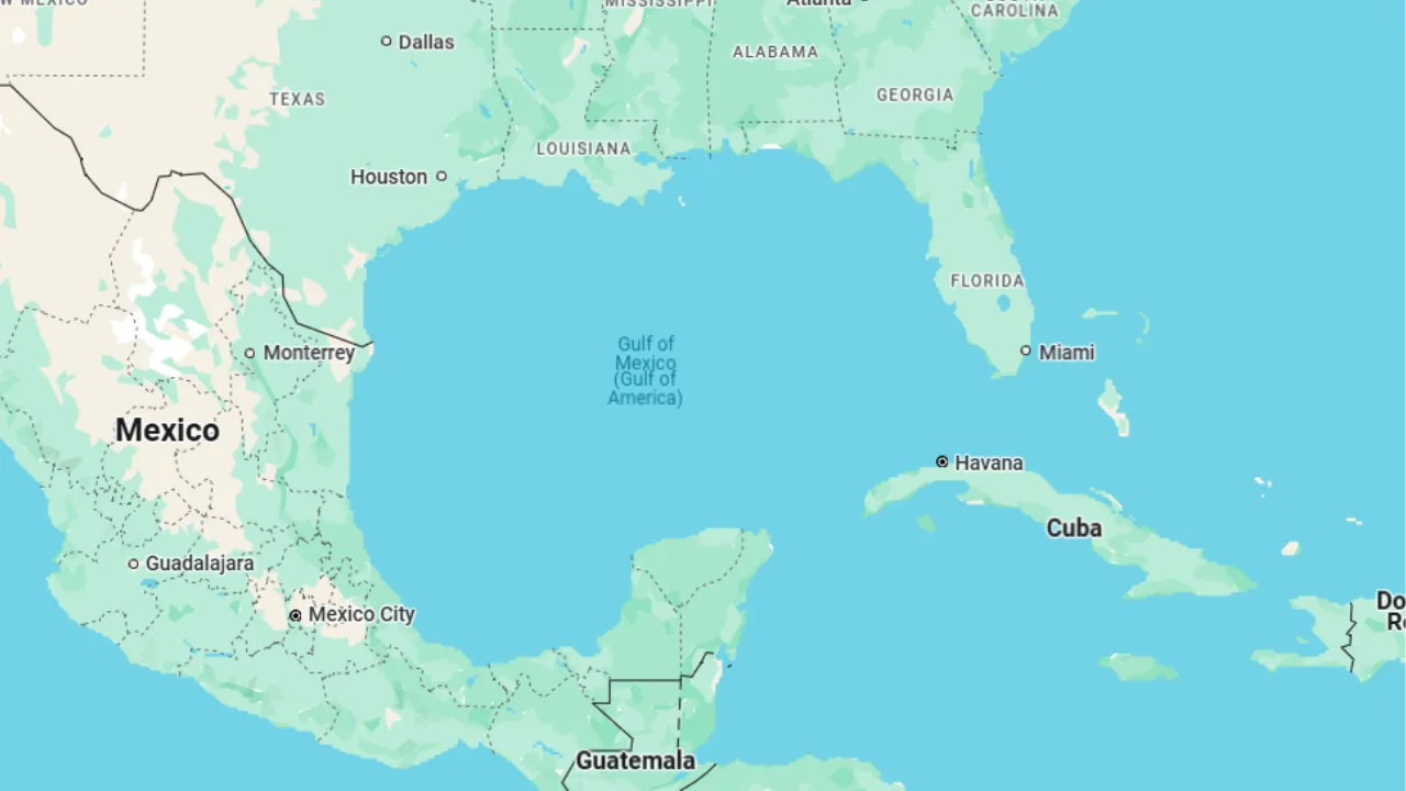  Gulf of Mexico/Gult of America Photograph: (Google Maps) 