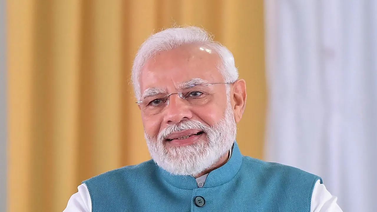  This is yet another victory for the politics of development. It is humbling how the people of Gujarat are time and again reposing their faith in us, PM Modi said. Photograph: (PTI) 