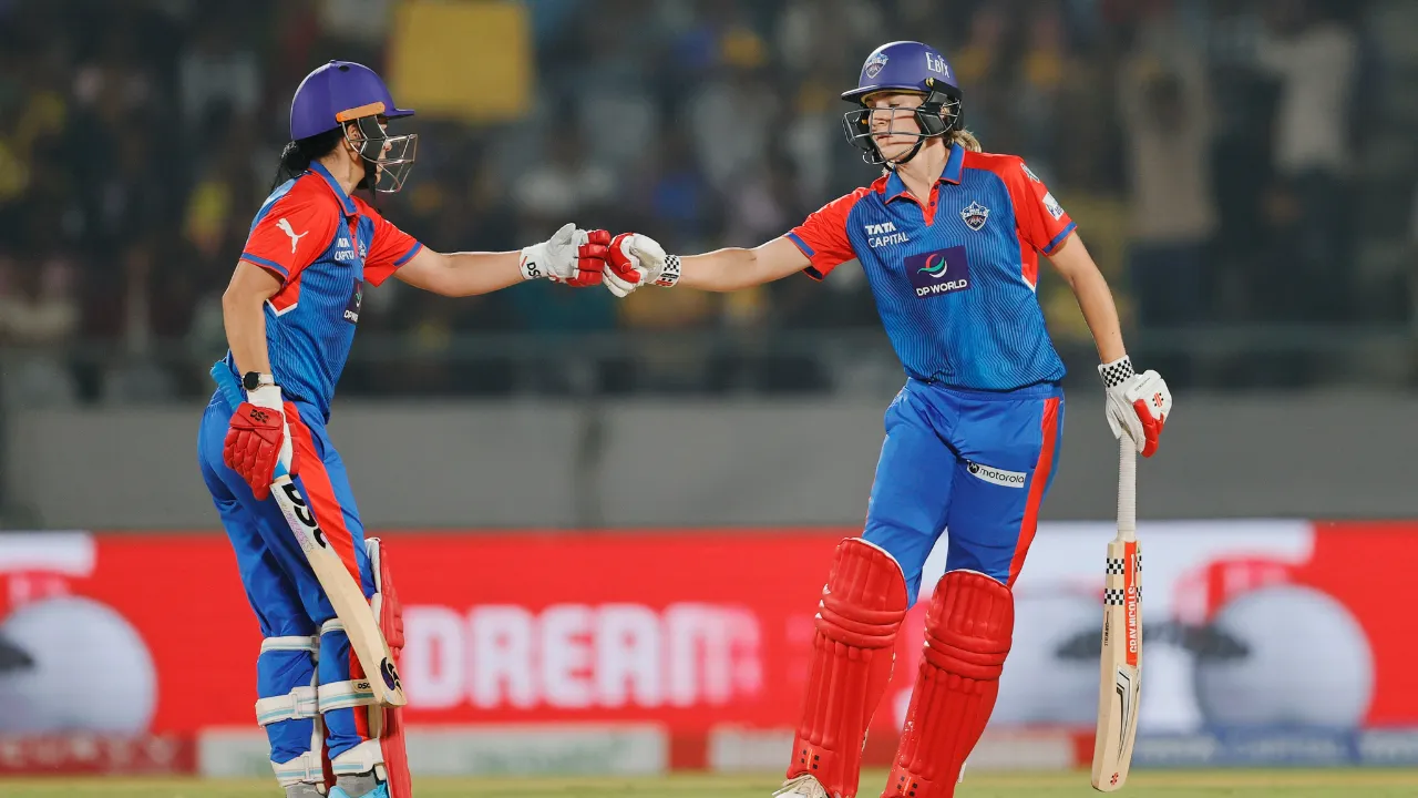  Delhi Capital players in action Photograph: (X (@wplt20)) 