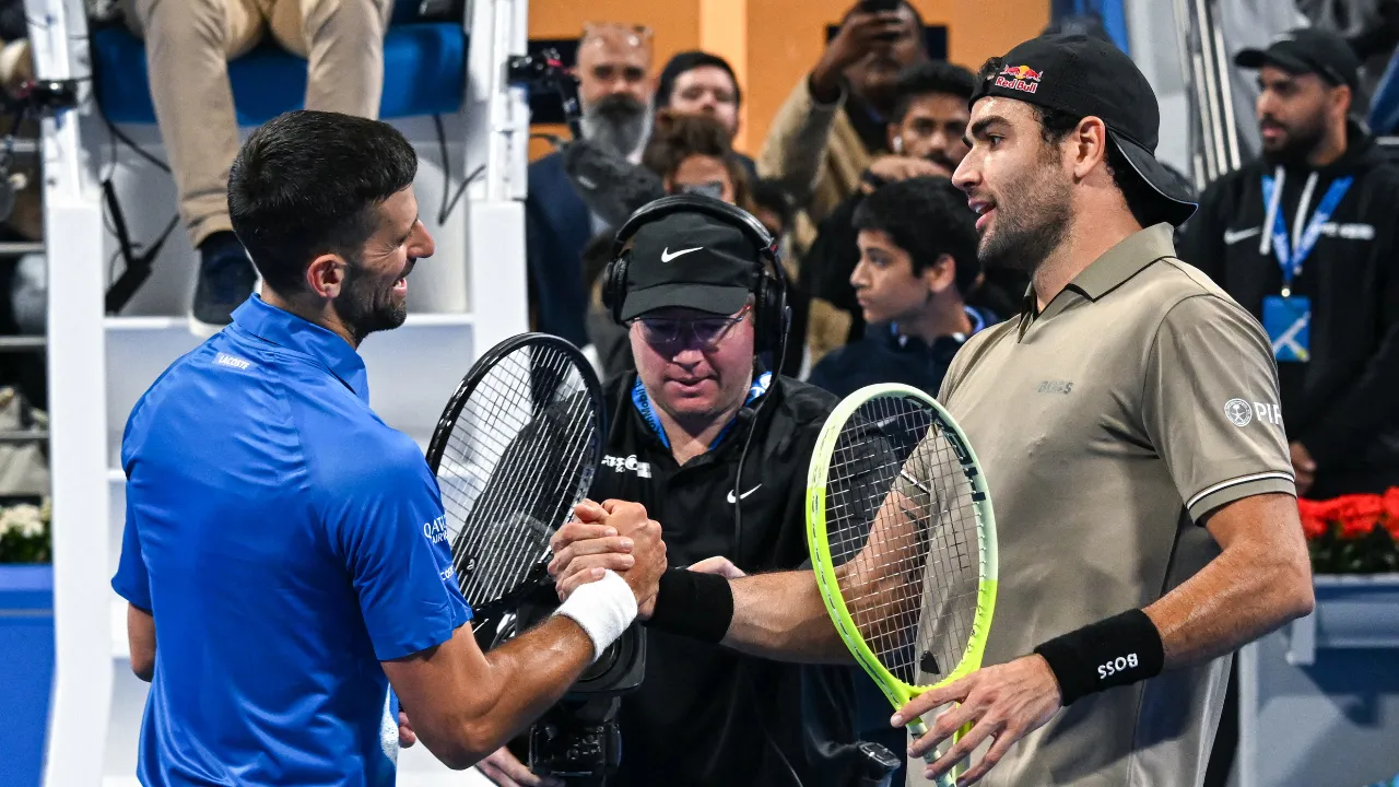  Qatar Open: Matteo Berrettini ends Novak Djokovic's comeback in straight sets win Photograph: (AFP) 
