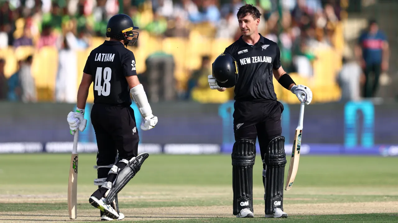  Latham, Young join exclusive club after scoring a hundred each vs Pak in Champions Trophy Photograph: (X/Blackcaps) 
