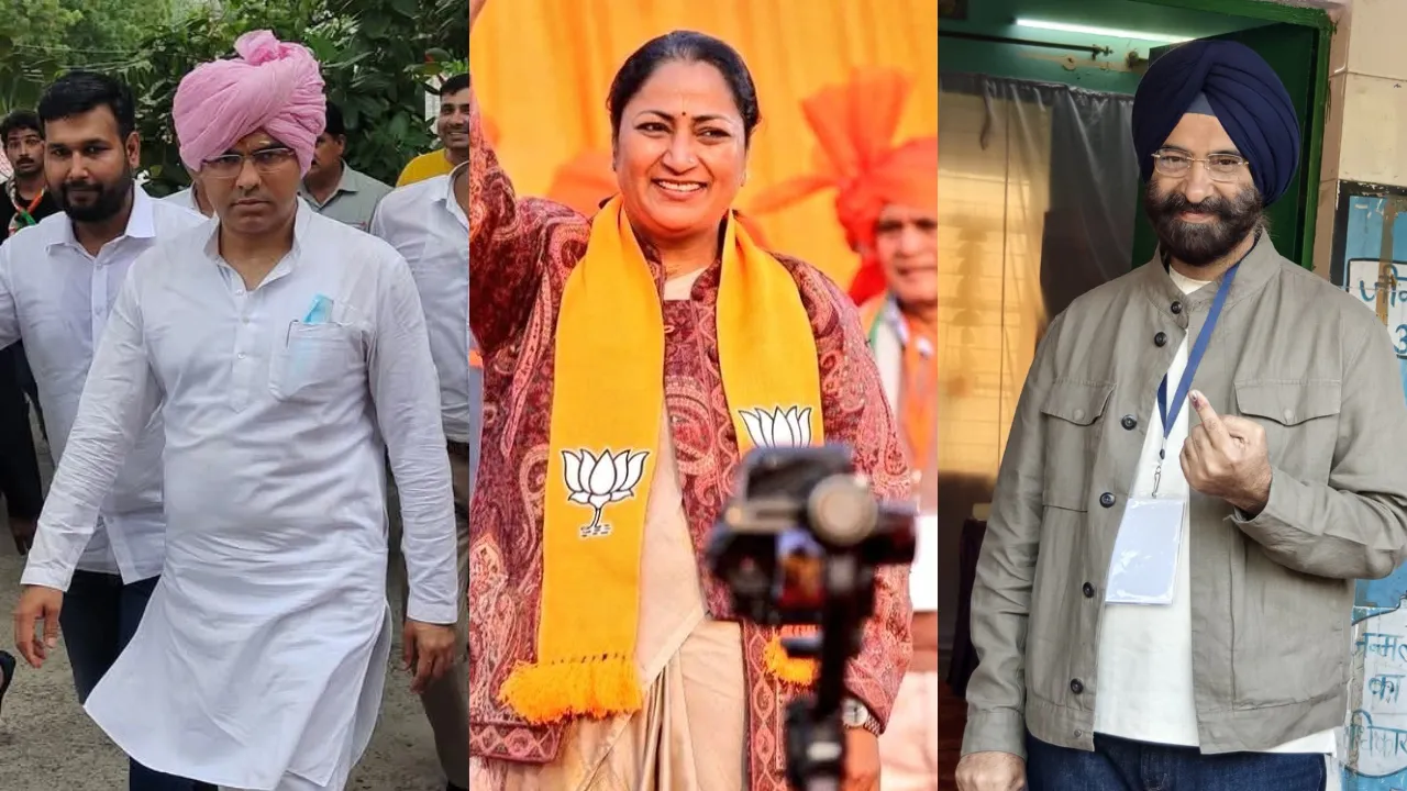 Parvesh Sahib Singh Verma, Rekha Gupta and Manjinder Singh Sirsa Photograph: (Combination created using images from agencies) 