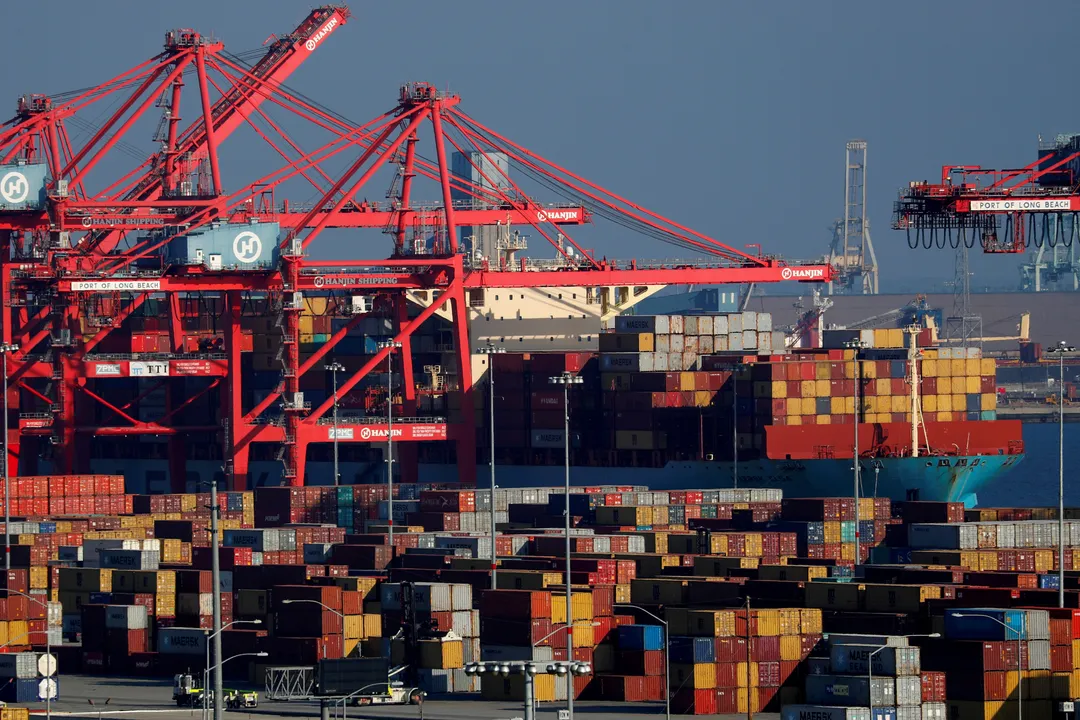  Ships and shipping containers are pictured at the port of Long Beach in Long Beach, California, U.S Photograph: (Reuters) 