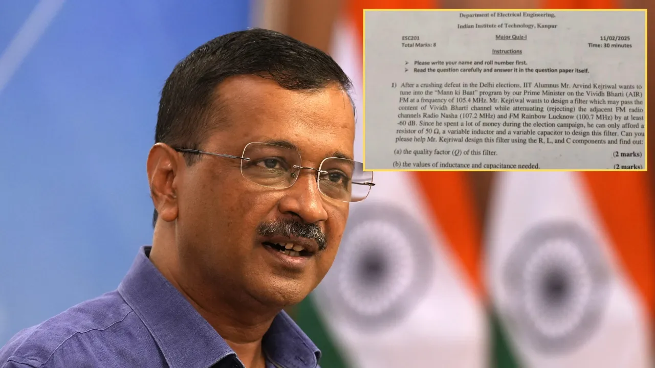  'Kejriwal wants to tune into Mann Ki Baat': IIT-K's question to make exam 'engaging' goes viral  Photograph: (PTI) 