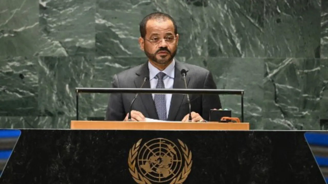  Oman foreign minister Badr bin Hamad Al Busaidi says the country shares close ties with India.  Photograph: (AFP) 