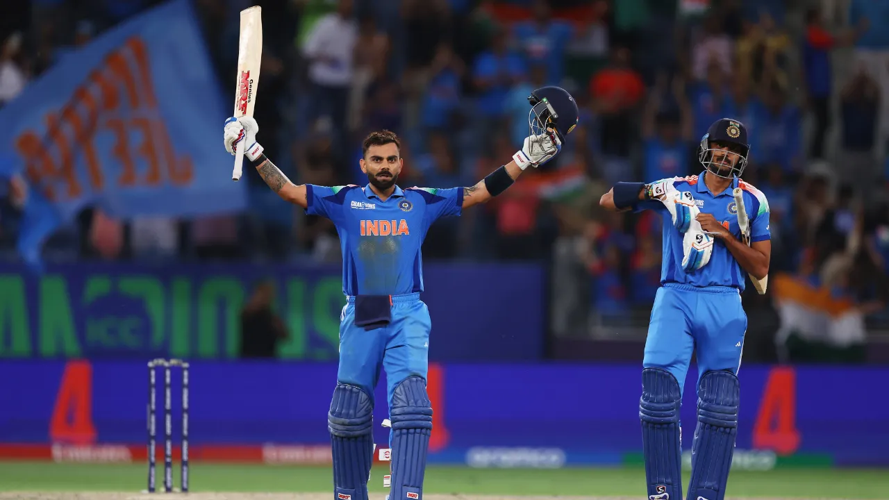  Virat Kohli took 72 singles in his 51st ODI ton Photograph: (X/BCCI) 