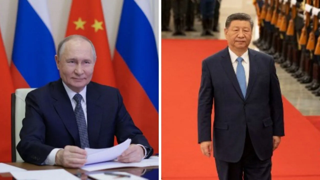  China's Xi affirms 'no limits' partnership with Russia's Putin on Ukraine war anniversary; 'true friends who share weal and woe'  Photograph: (AFP) 