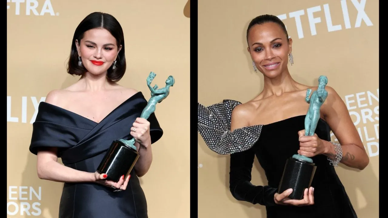  Selena Gomez and Zoe Saldana Photograph: (AFP) 