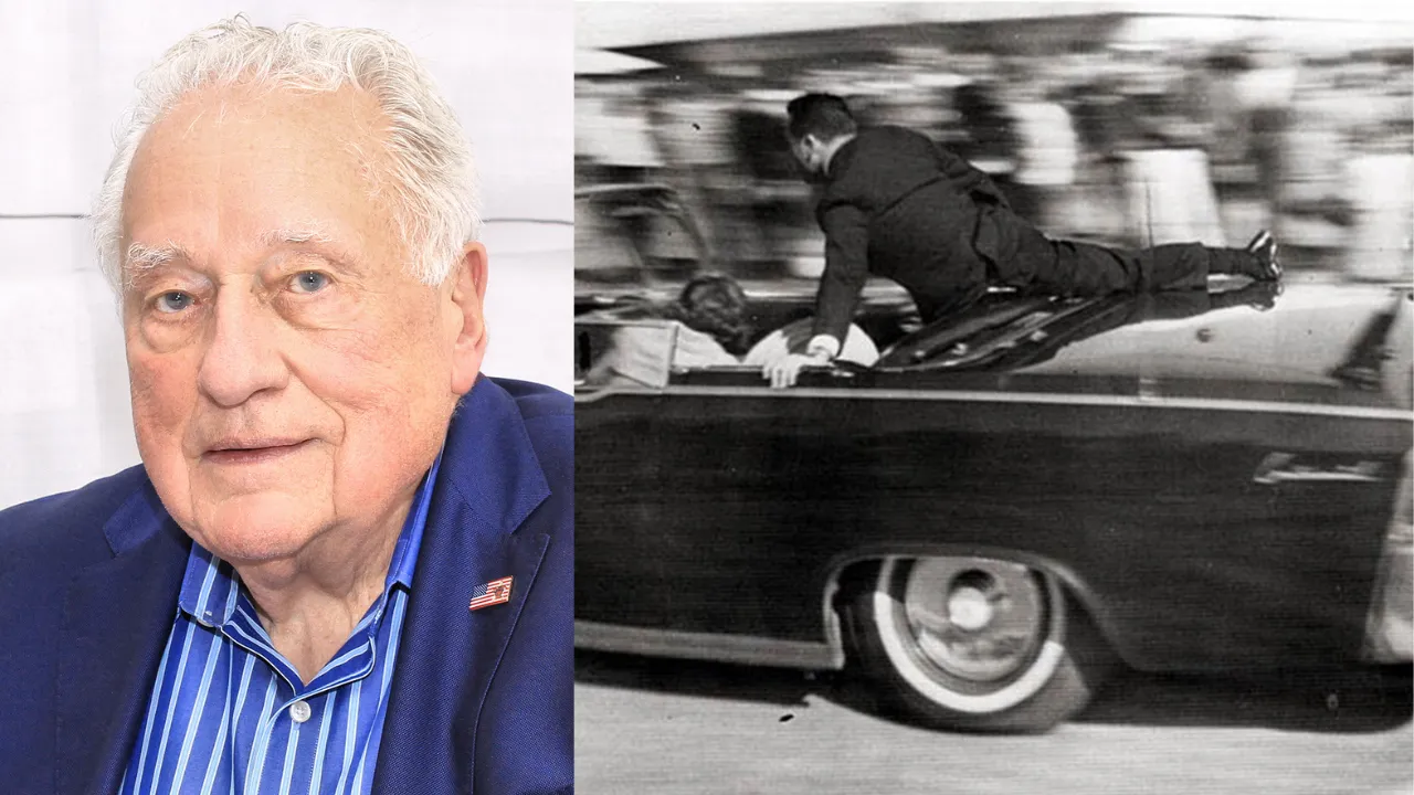  Clint Hill (L) Iconic image showing the Secret Service agent on the presidential limousine moments after Kennedy's assassination (R). Photograph: (Combination created using images from AFP and Wikimedia Commons) 