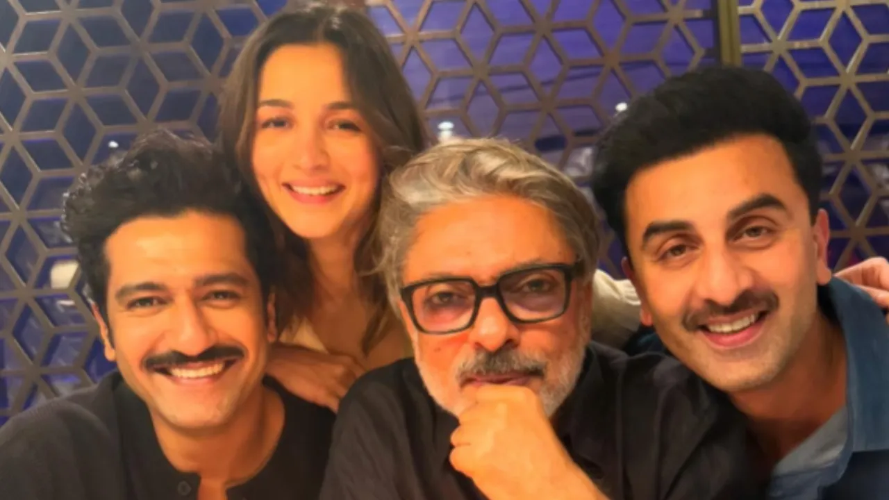  In the picture Alia Bhatt, Ranbir Kapoor, Vicky Kaushal and Sanjay Leela Bhansali Photograph: (Instagram@Alia Bhatt) 