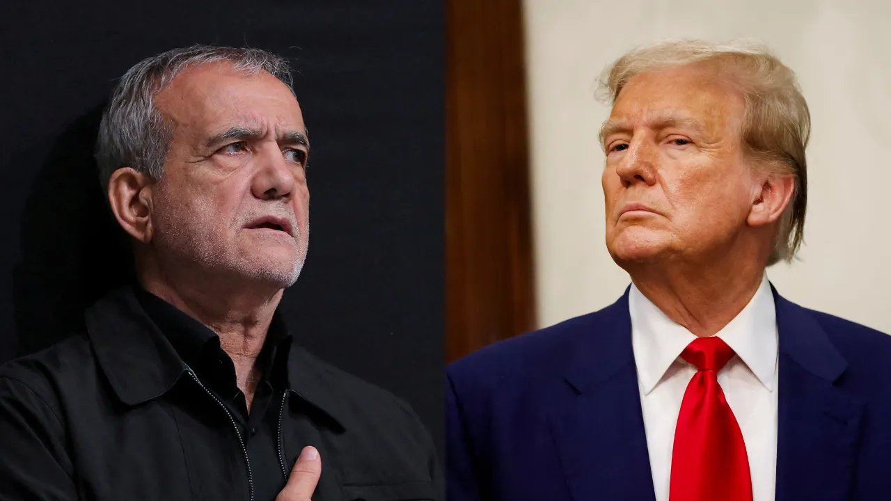  Iran President Masoud Pezeshkian and US President Donald Trump Photograph: (Reuters) 