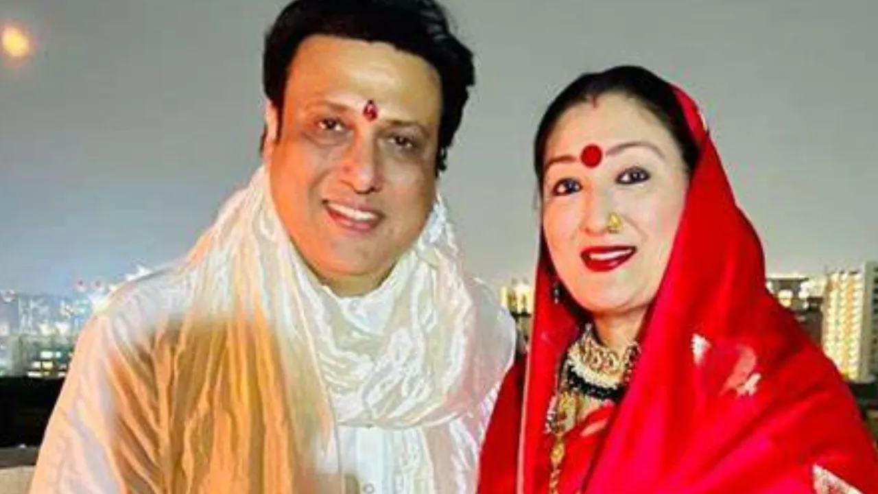  Govinda and  his wife Sunita Ahuja 