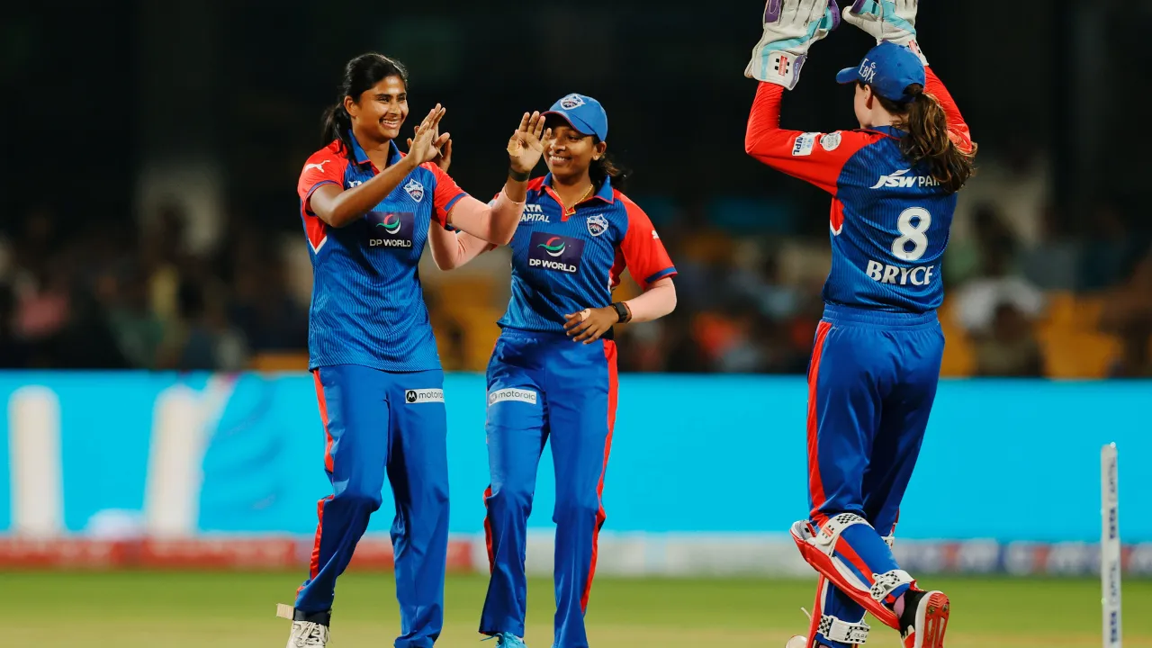  Action during the match Photograph: (X (@wplt20)) 