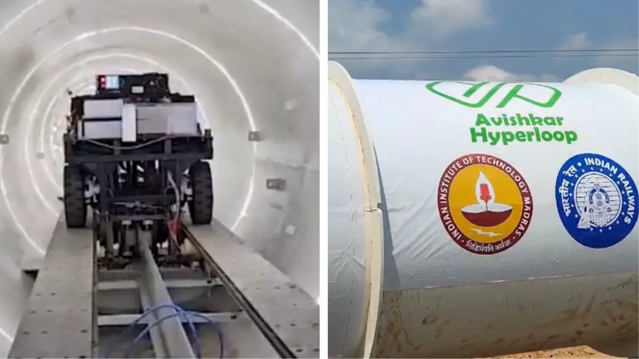  India's first hyperloop test track unveiled at IIT Madras Photograph: (X/AshwiniVaishnaw) 