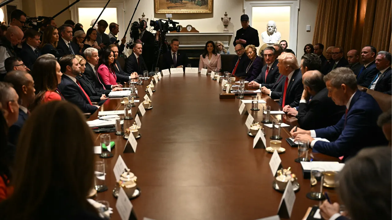  US President Donald Trump holds first official Cabinet meeting Photograph: (AFP) 