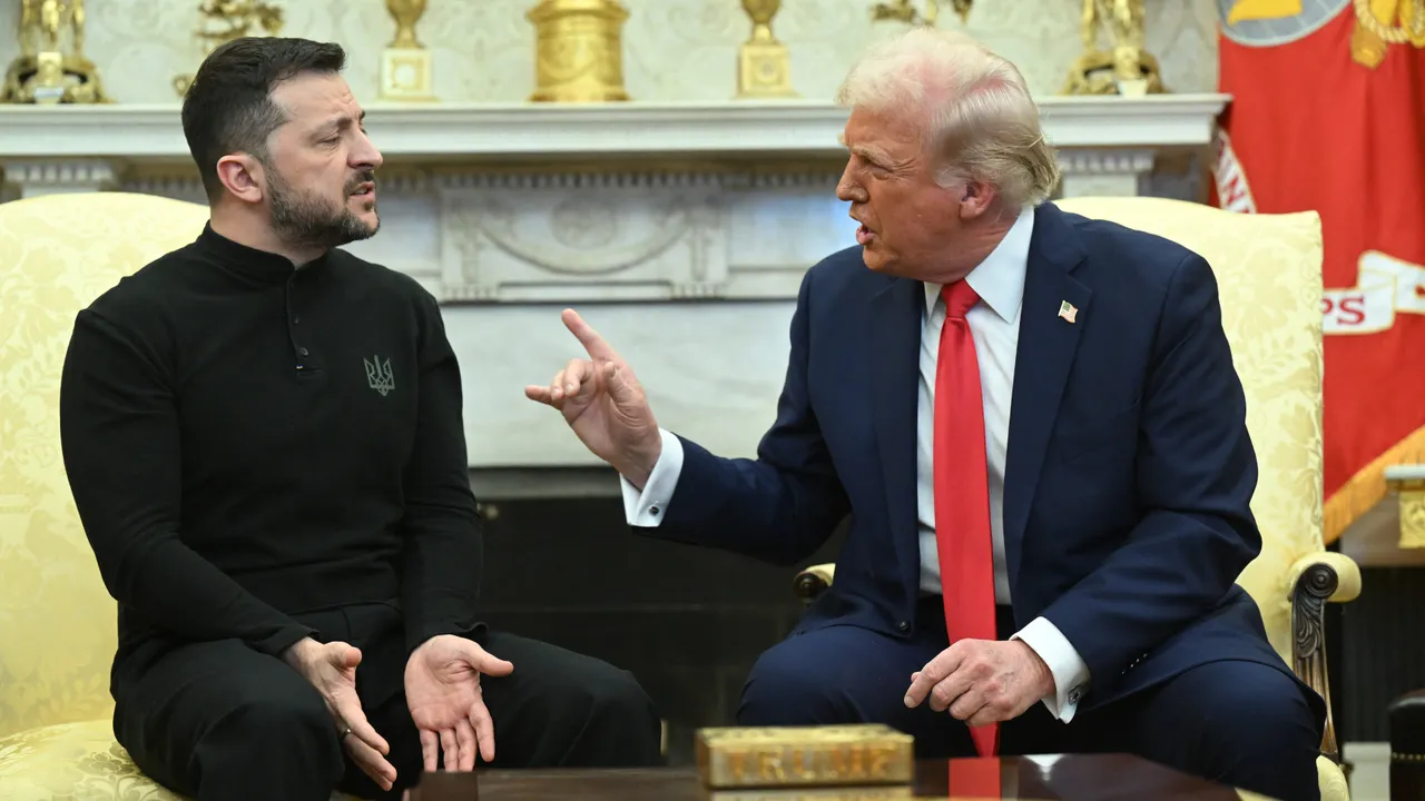  The White House removed a TASS reporter from the Oval Office on Friday (Feb 28) once the issue was flagged to them. Photograph: (AFP) 