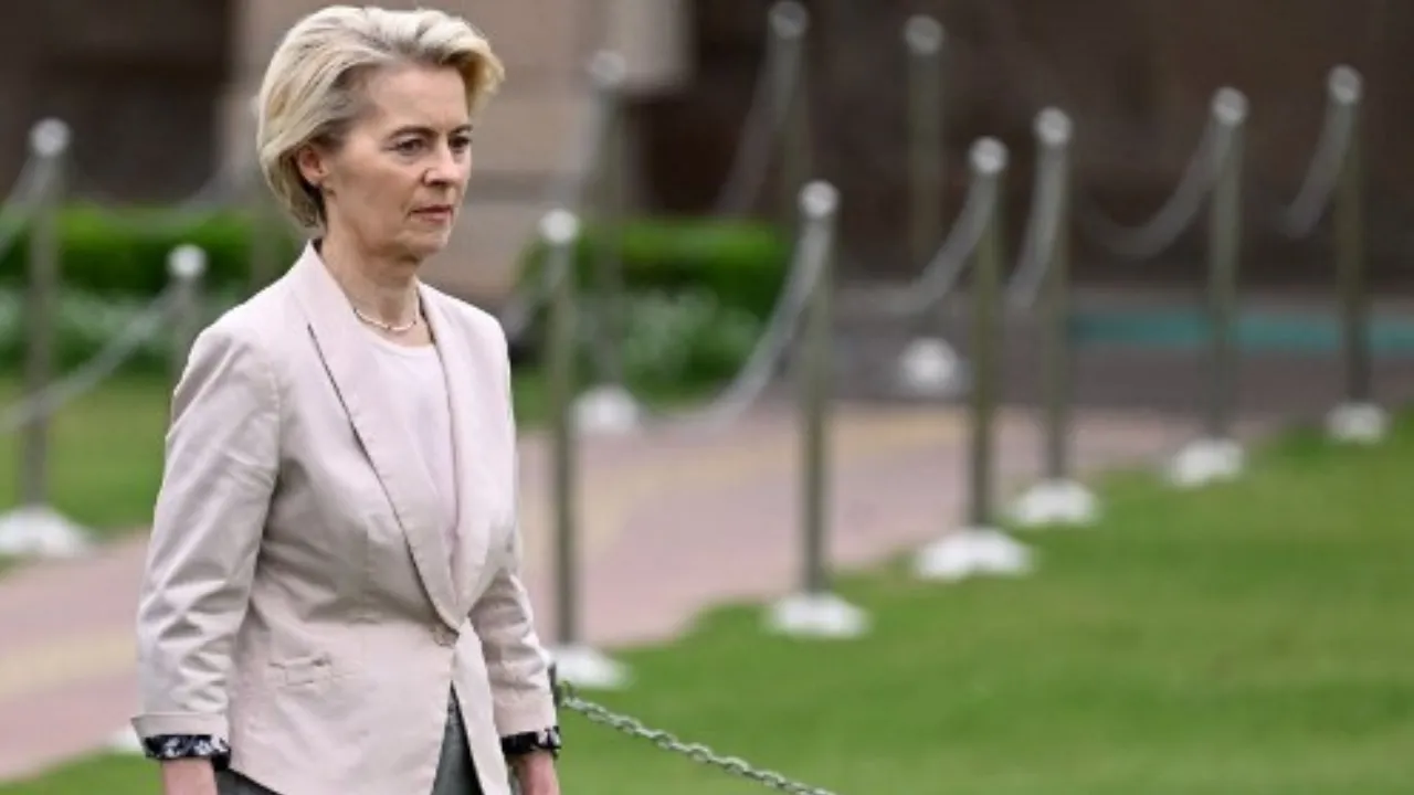  Von der Leyen arrived in India on Thursday for a two-day visit with her college of commissioners seeking to hedge against souring relations with its traditional ally, the United States. Photograph: (AFP) 