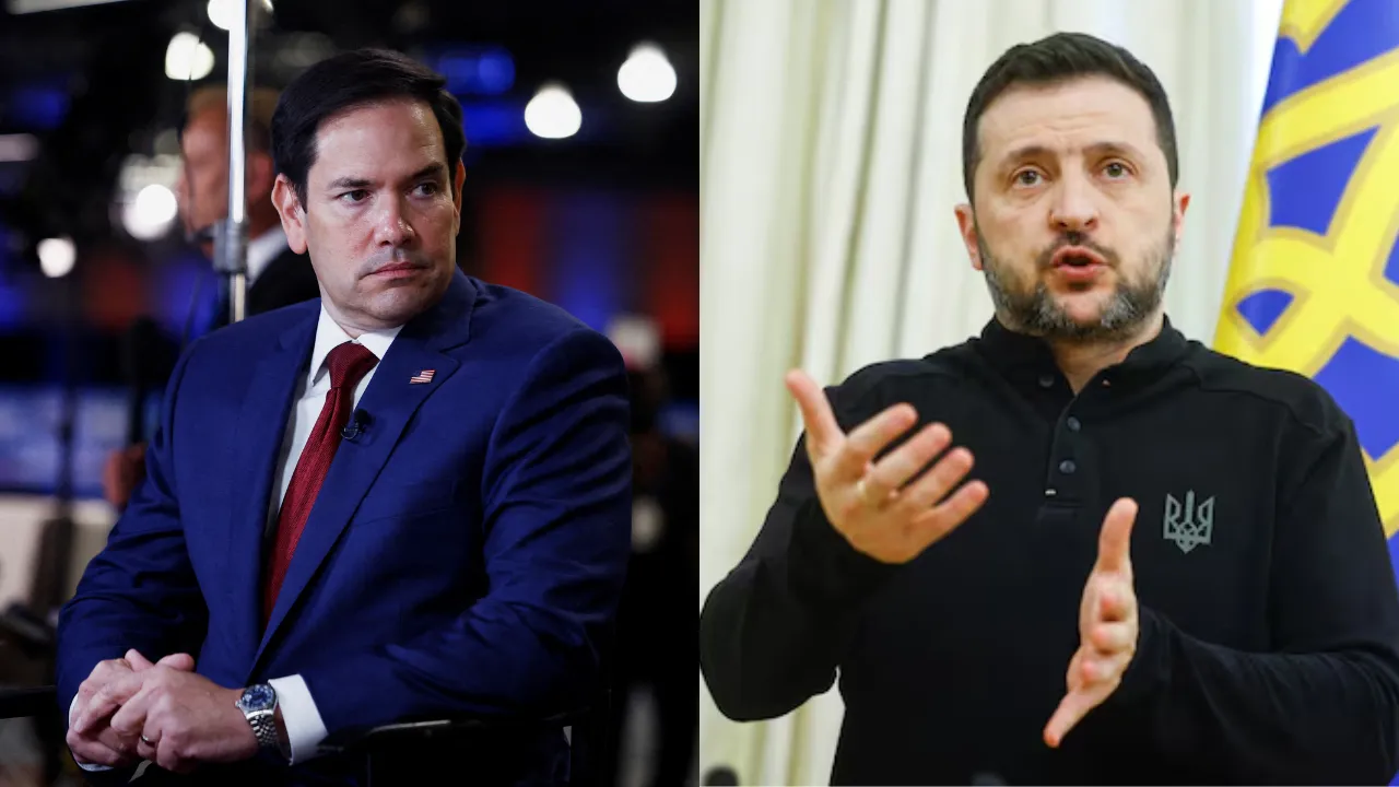  Ukrainian President Volodymyr Zelensky and US State secretary Marco Rubio Photograph: (Reuters) 