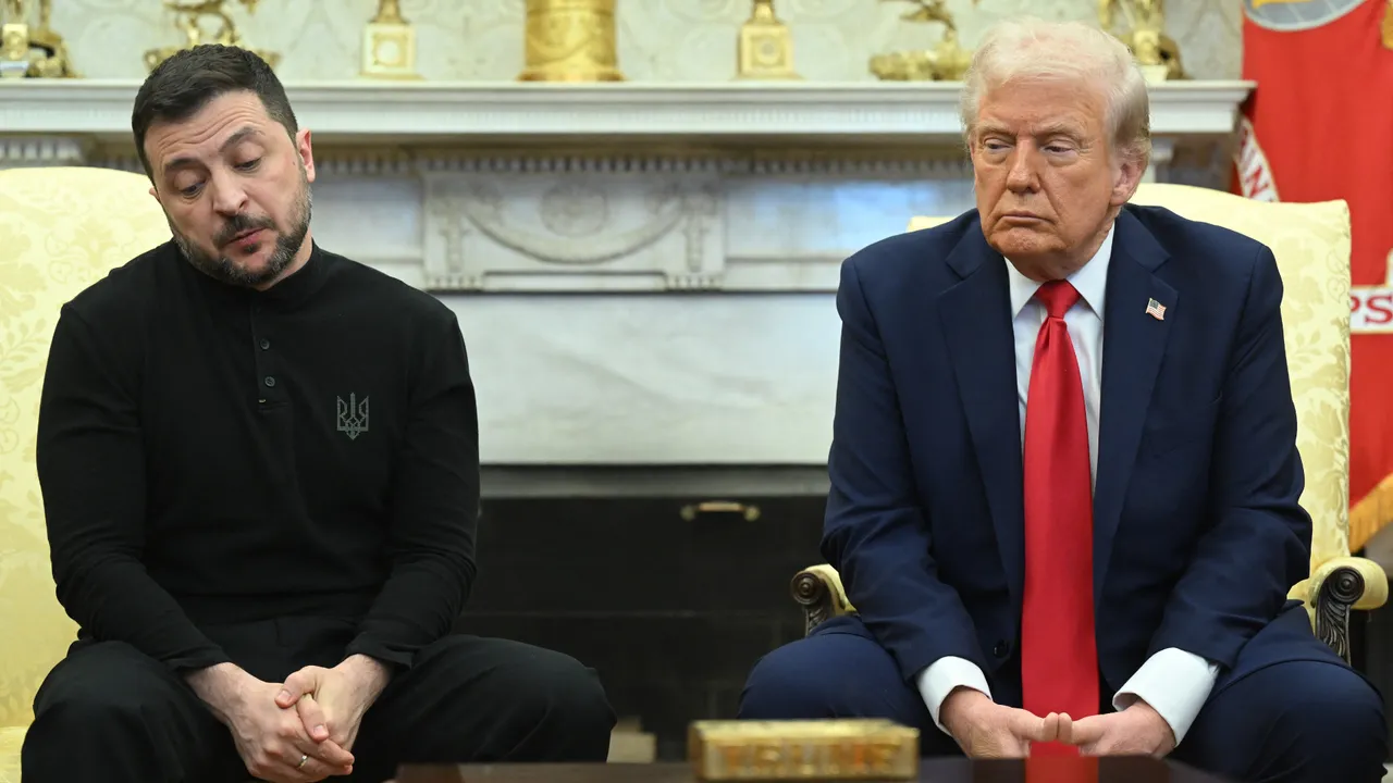  US President Donald Trump and Ukraine's President Volodymyr Zelensky meet in the Oval Office of the White House in Washington, DC, February 28, 2025.  Photograph: (AFP) 