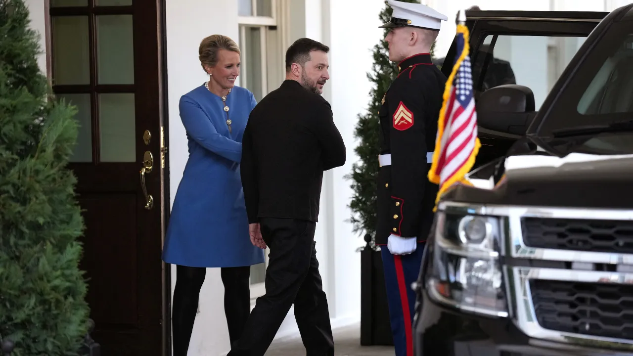  Ukrainian President Volodymyr Zelensky leaves from White House  Photograph: (AFP) 