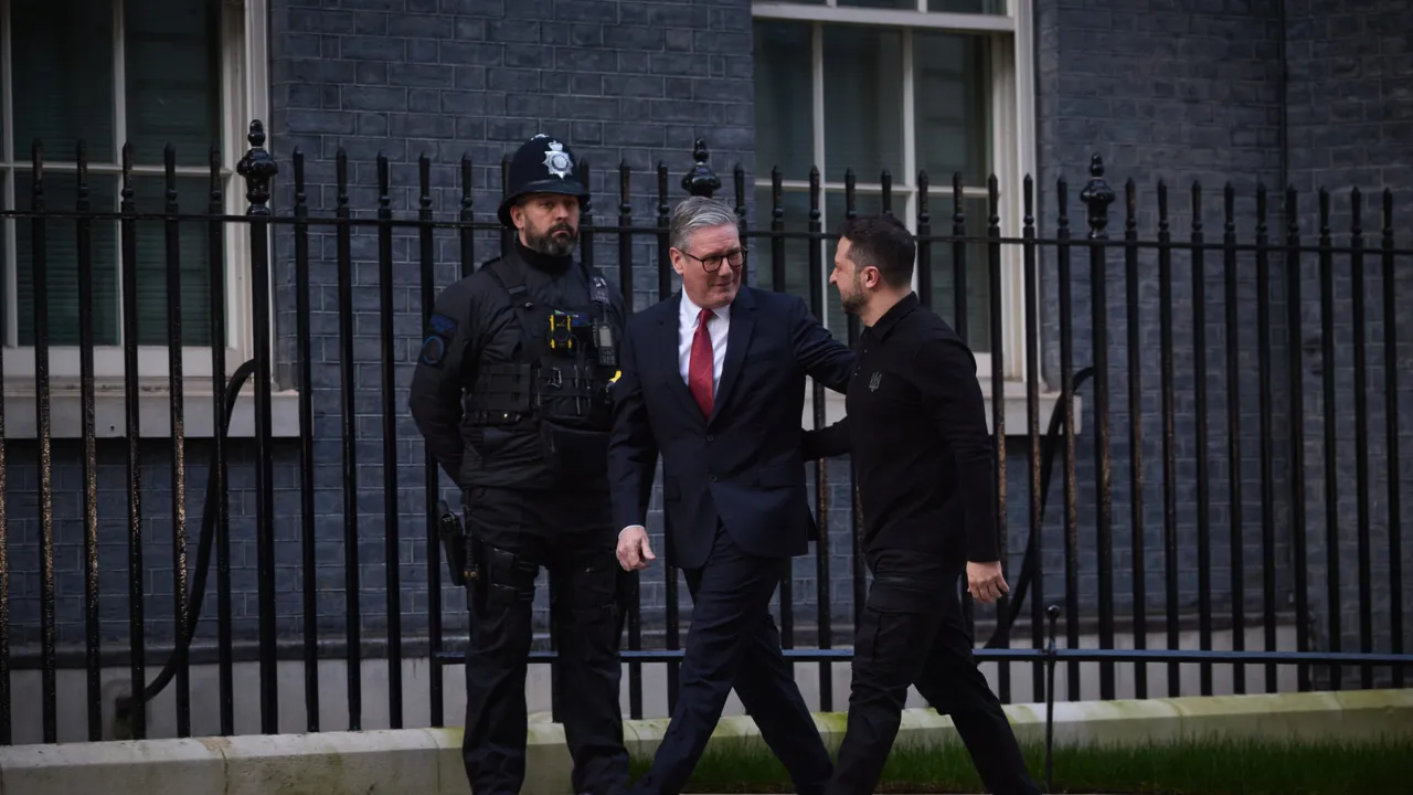  British Prime Minister Keir Starmer gave him a grand welcome on Saturday (March 1) post the clash occurred between Zelensky and the US President Donald Trump in the White House.  Photograph: (X/@ZelenskyyUa) 