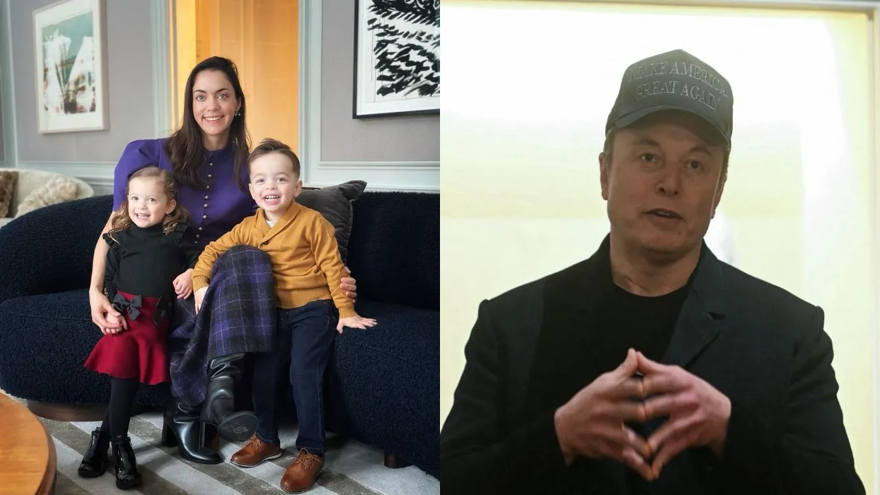  Shivon Zilis with her children and Elon Musk. Photograph: (X/AFP) 