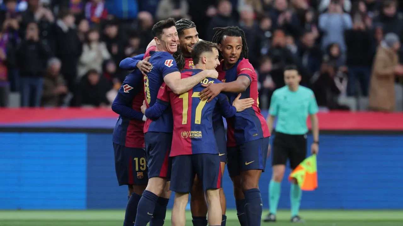  Barcelona reclaim top spot on Liga standings after comfortable win over Sociedad Photograph: (AFP) 
